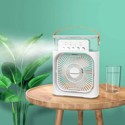 FOLDABLE SLIM MINI SUMMER DESK FAN WITH LED LIGHT
