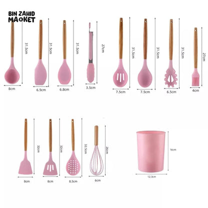 12 PIECES SILICONE UTENSIL SET