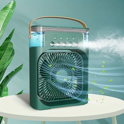 FOLDABLE SLIM MINI SUMMER DESK FAN WITH LED LIGHT