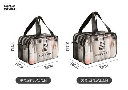 DUAL LAYER WATERPROOF COSMETIC BAG